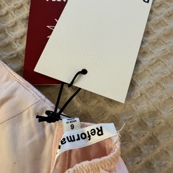 NEW Reformation Antonia Bra Padded Satin Pink Ibiza Collection Size 6 NWT - Picture 9 of 11